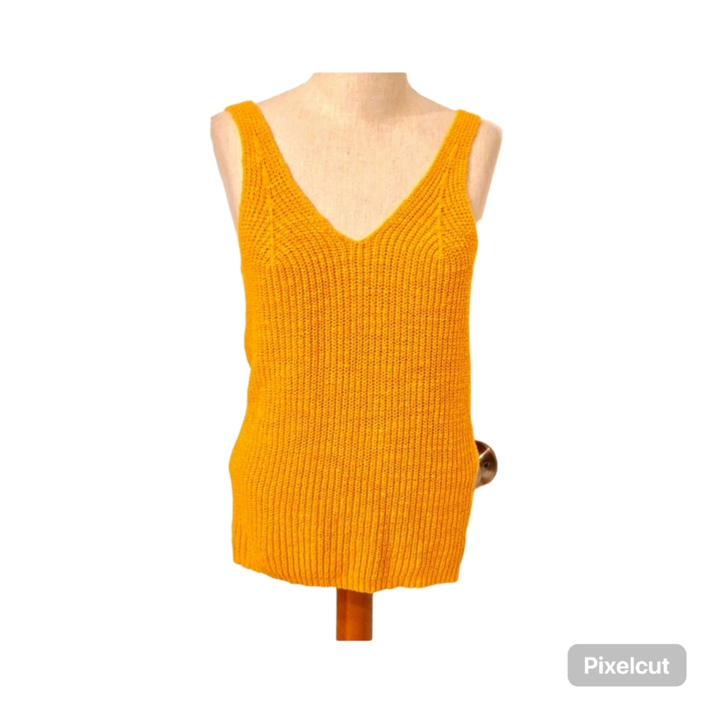 Madewell Mustard Color Crochet Tank